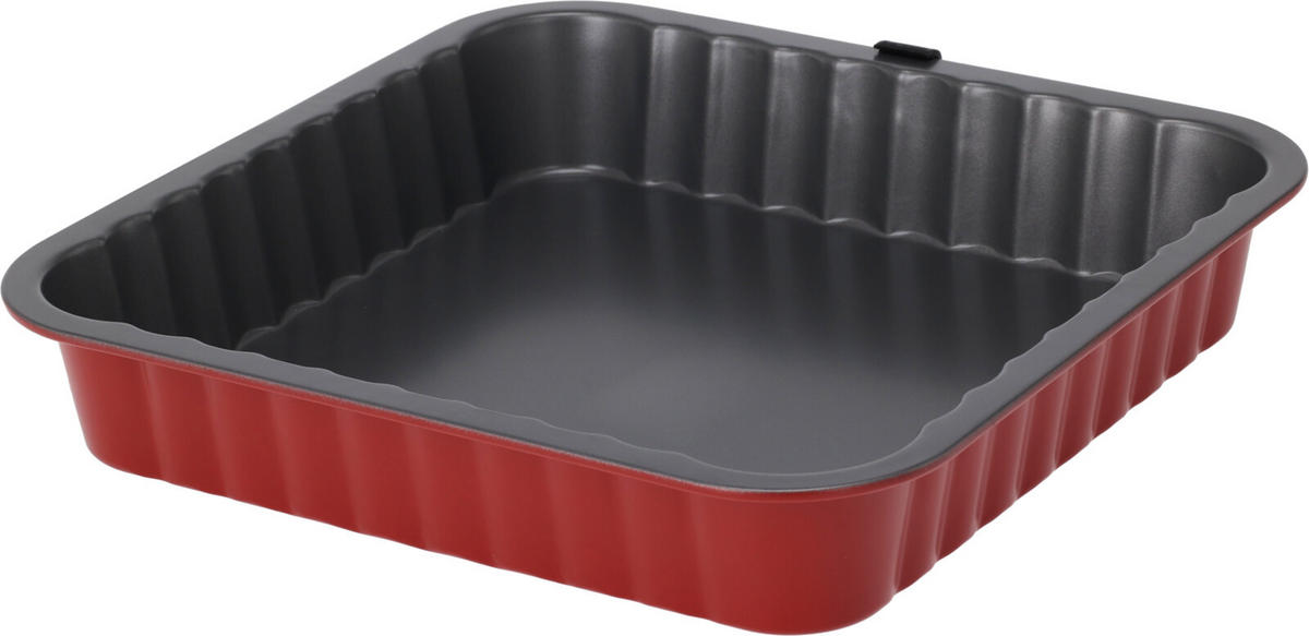 BACKBLECH Basic Rot 25X25X4,5 cm Metall - Rot, Metall (25/4.5/25cm) - Mondex