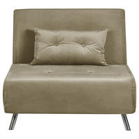 1-SITZER-SCHLAFSOFA Samtstoff Olivgrün Farris - Olivgrün, Textil (100/89/191cm) - Beliani