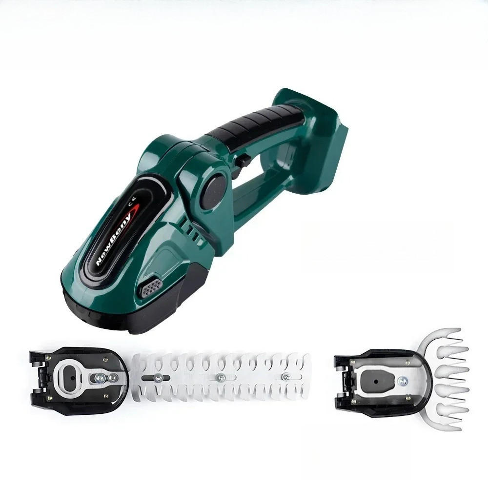 HECKENSCHERE 2-in-1 Kabellos, Tragbar, Ohne Akku, Grün - Grün, Kunststoff (28.5/7cm) - Kaket