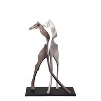 SKULPTUR Skye Schwarz 42/22/65cm - Schwarz, Metall (22/65/42cm) - PTMD Collection