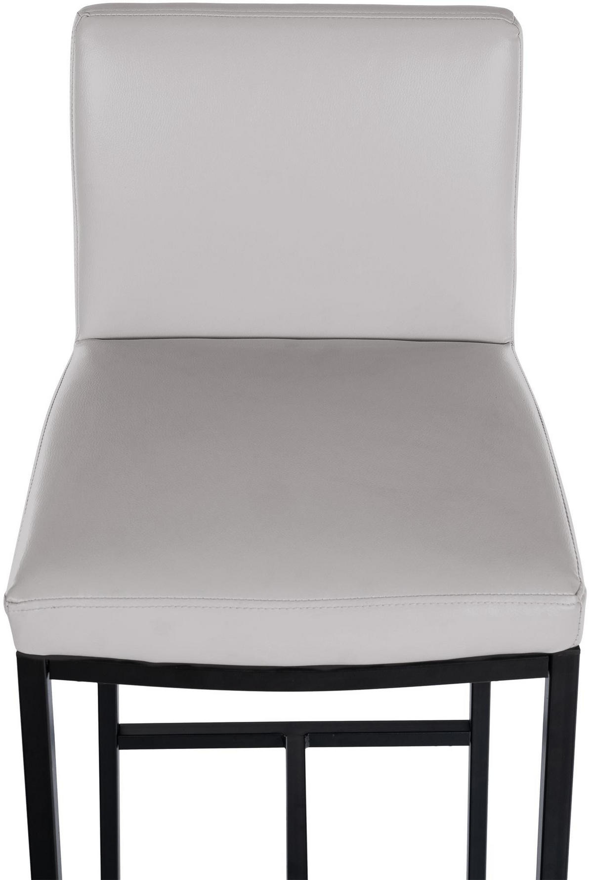 BARHOCKER Lederlook Weiß - Schwarz/Weiß, Textil/Metall (43/110/49cm) - CLP