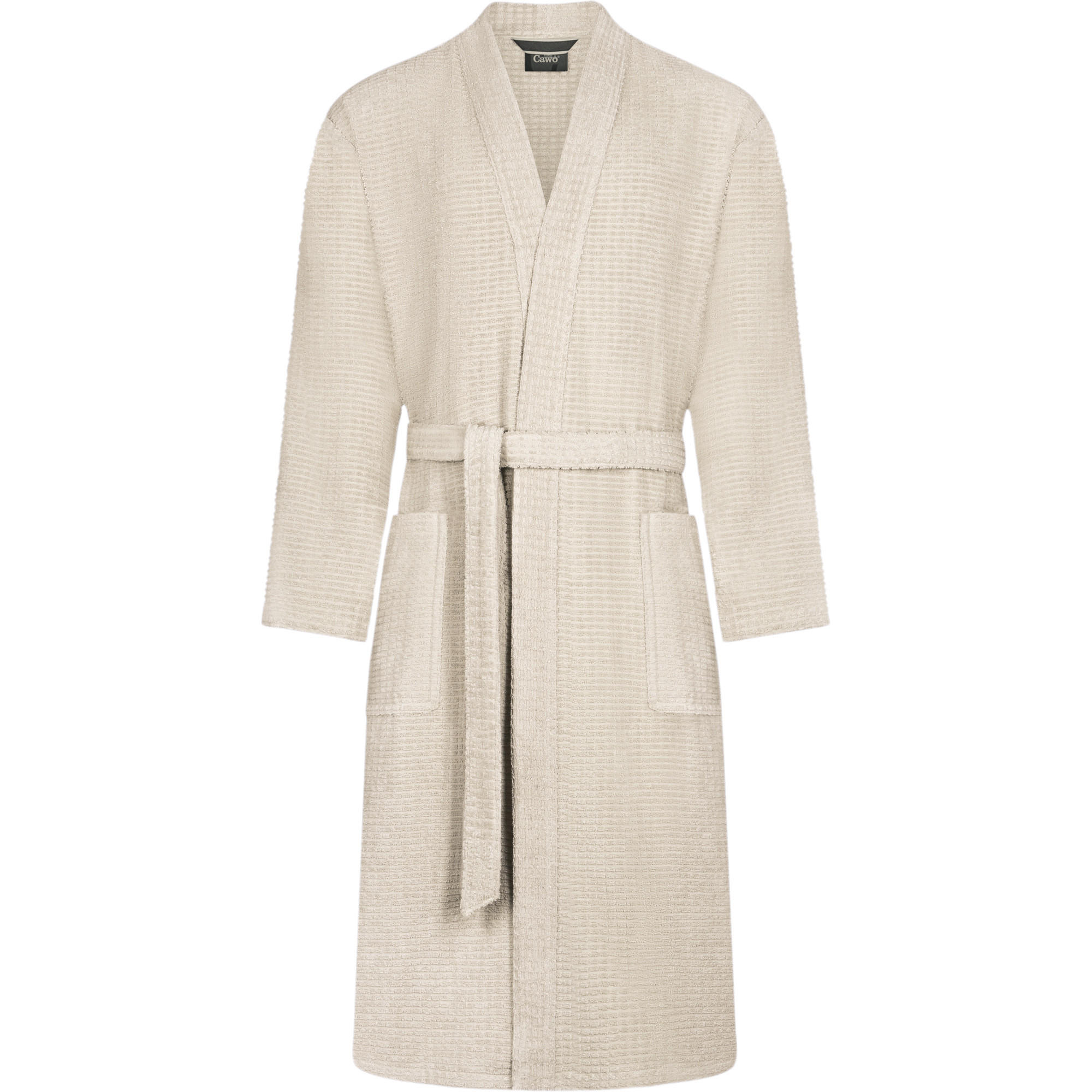 BADEMANTEL HERREN KIMONO PURE ELEMENTS 6526 TRAVERTIN - 366 - Beige, Textil (Lnull) - Cawoe