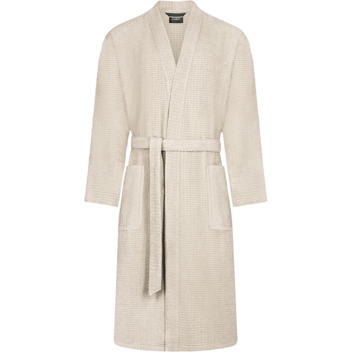 BADEMANTEL HERREN KIMONO PURE ELEMENTS 6526 TRAVERTIN - 366 - Beige, Textil (Lnull) - Cawoe