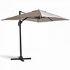 SONNENSCHIRM 2x3m Aluminium, Taupe - Taupe, Metall (300/200cm) - Oviala