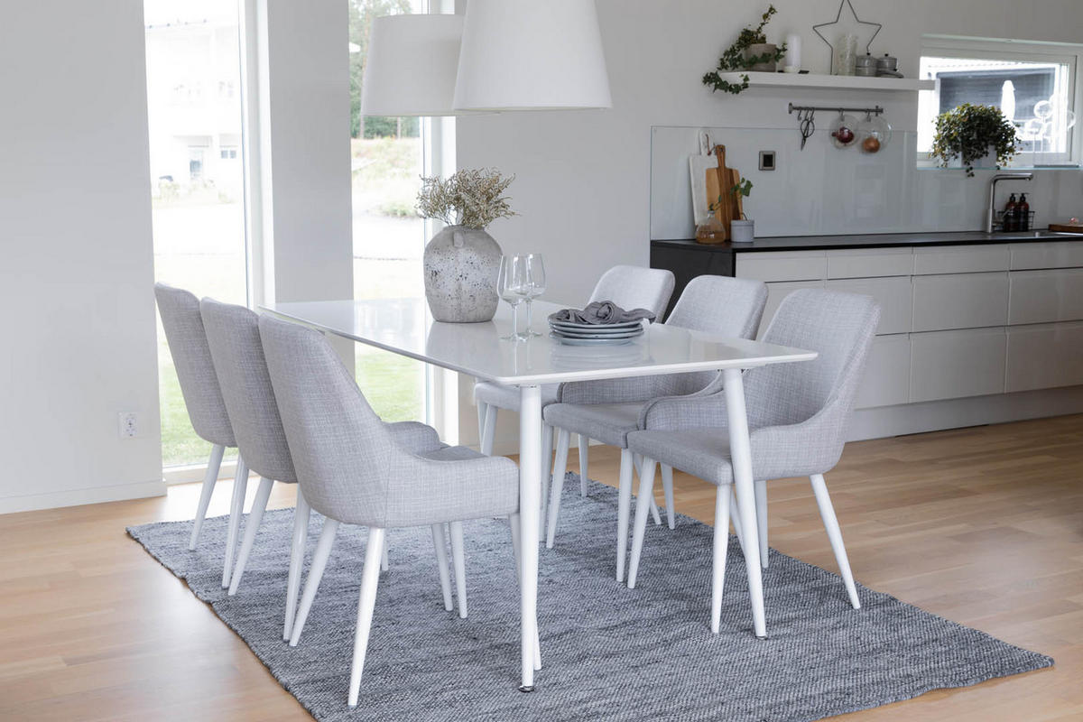 TISCHGRUPPE Grau - Grau, Holzwerkstoff (90/75/180cm) - ebuy24