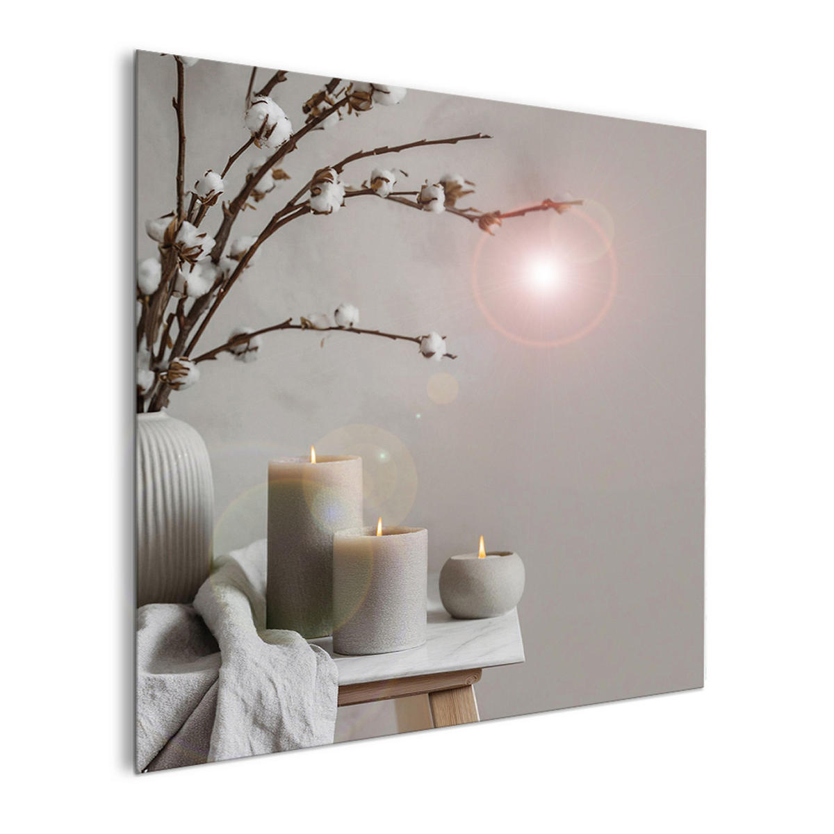 GLASBILD 30x30 cm Stillleben beige - Beige, Glas (30/30cm) - artissimo