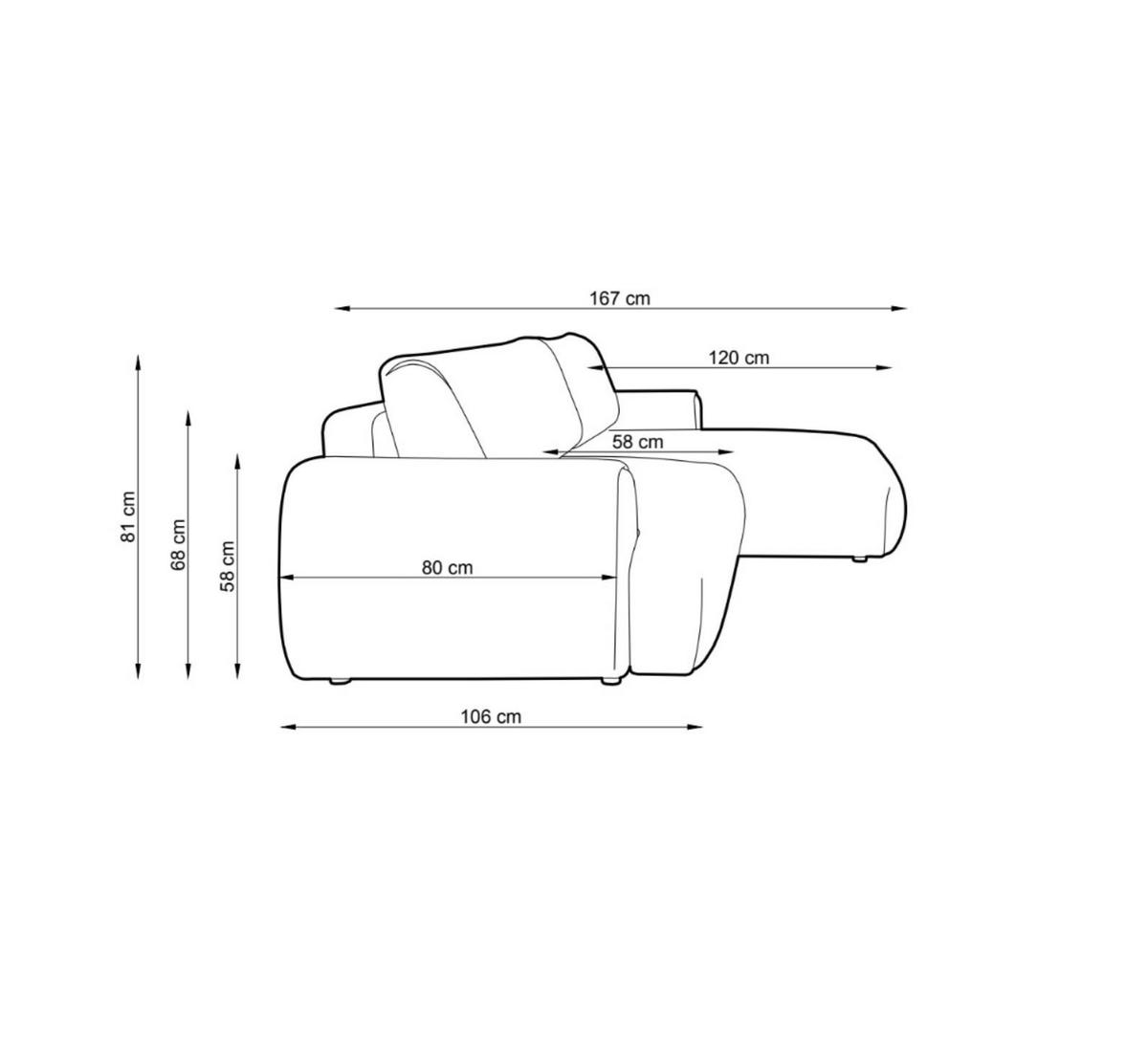 ECKSOFA Morena Rosa, mit Schlaffunktion, rechte seite - Schwarz/Rosa, Holzwerkstoff/Textil (270/167cm) - Bettso