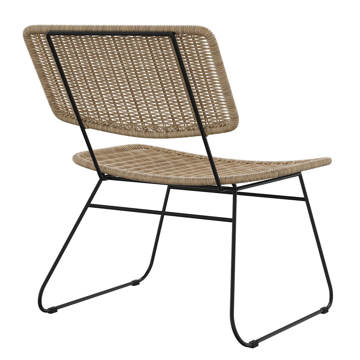 GARTENSESSEL Sprinkle aus Kunstrattan - Hellbraun, Kunststoff/Metall (62.5/68/67cm) - Selsey