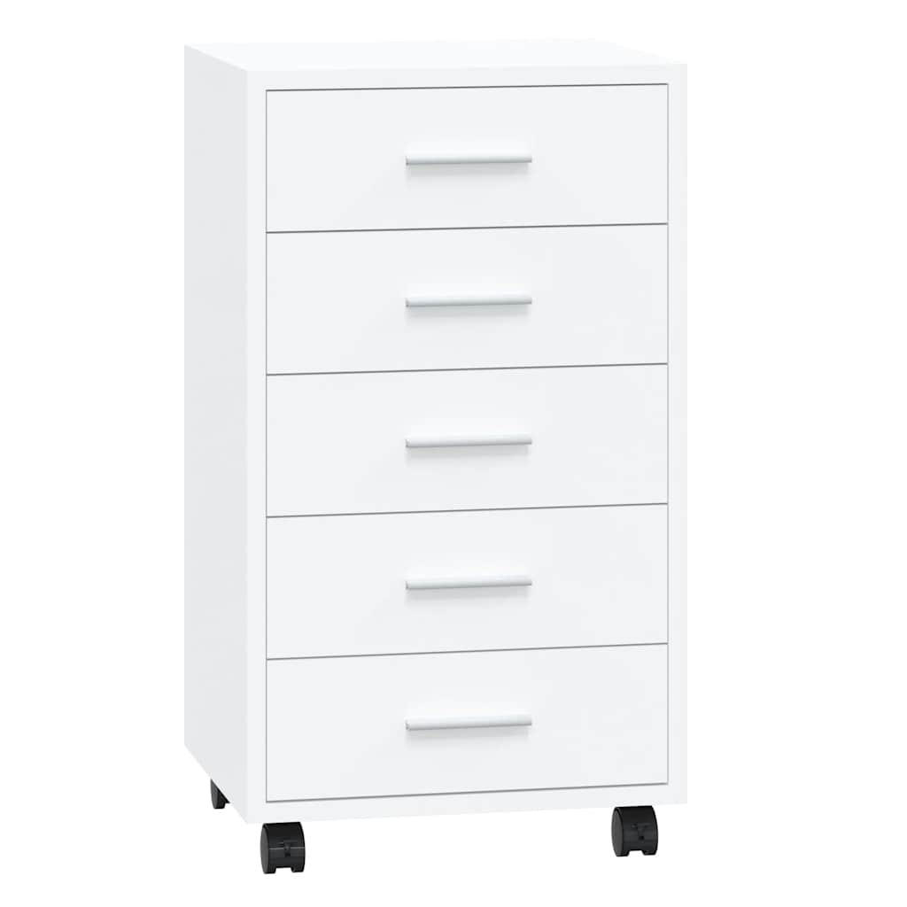 vidaXL Schubladenschrank Weiß 38x63x33 cm
