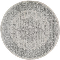 VINTAGE-TEPPICH Rund Ø 160 cm Grau - Grau, Naturmaterialien/Textil (160/160cm) - LIVABLISS