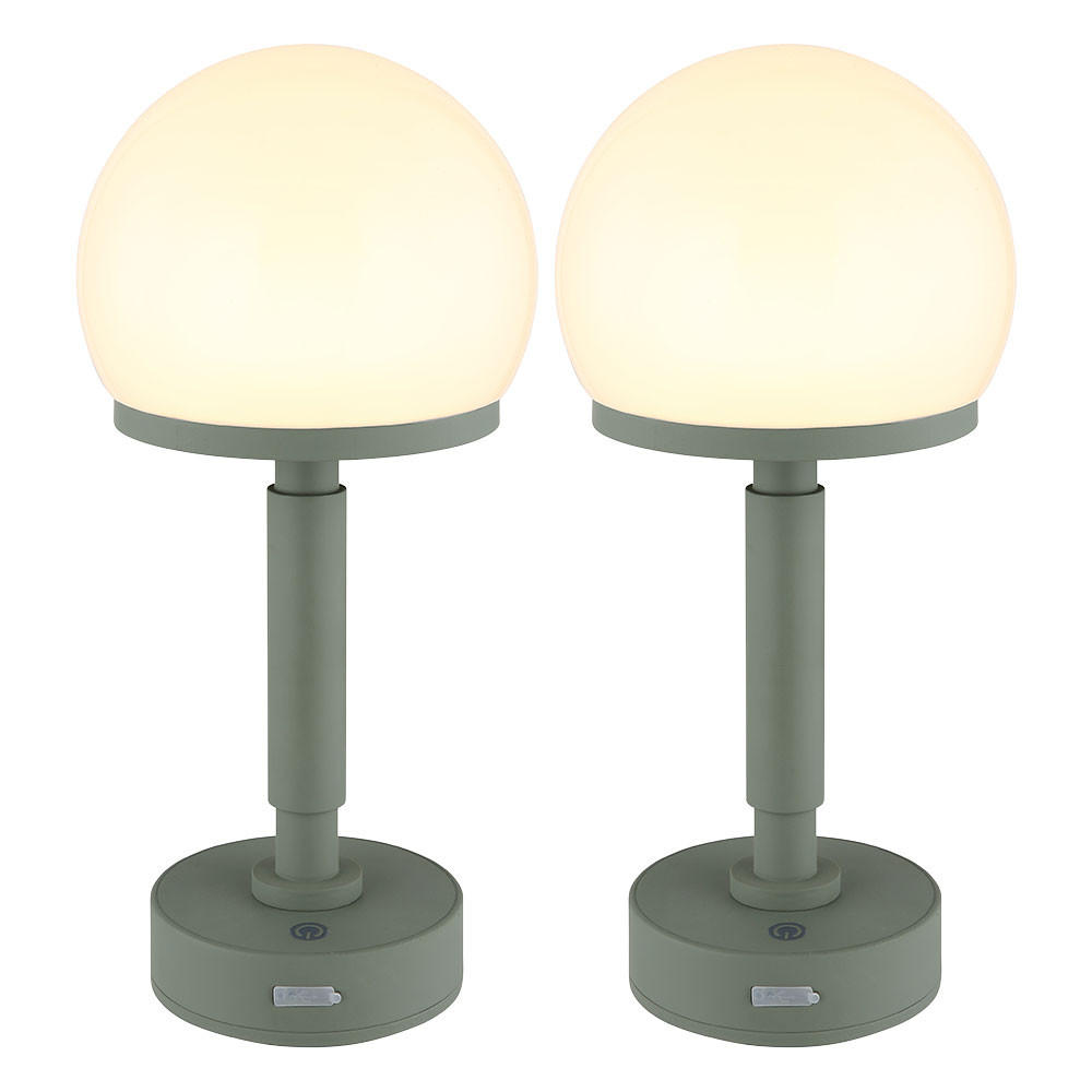 LED TISCHLEUCHTE Haku Grün - Grün, Kunststoff (14/14/29.5cm) - Globo Lighting