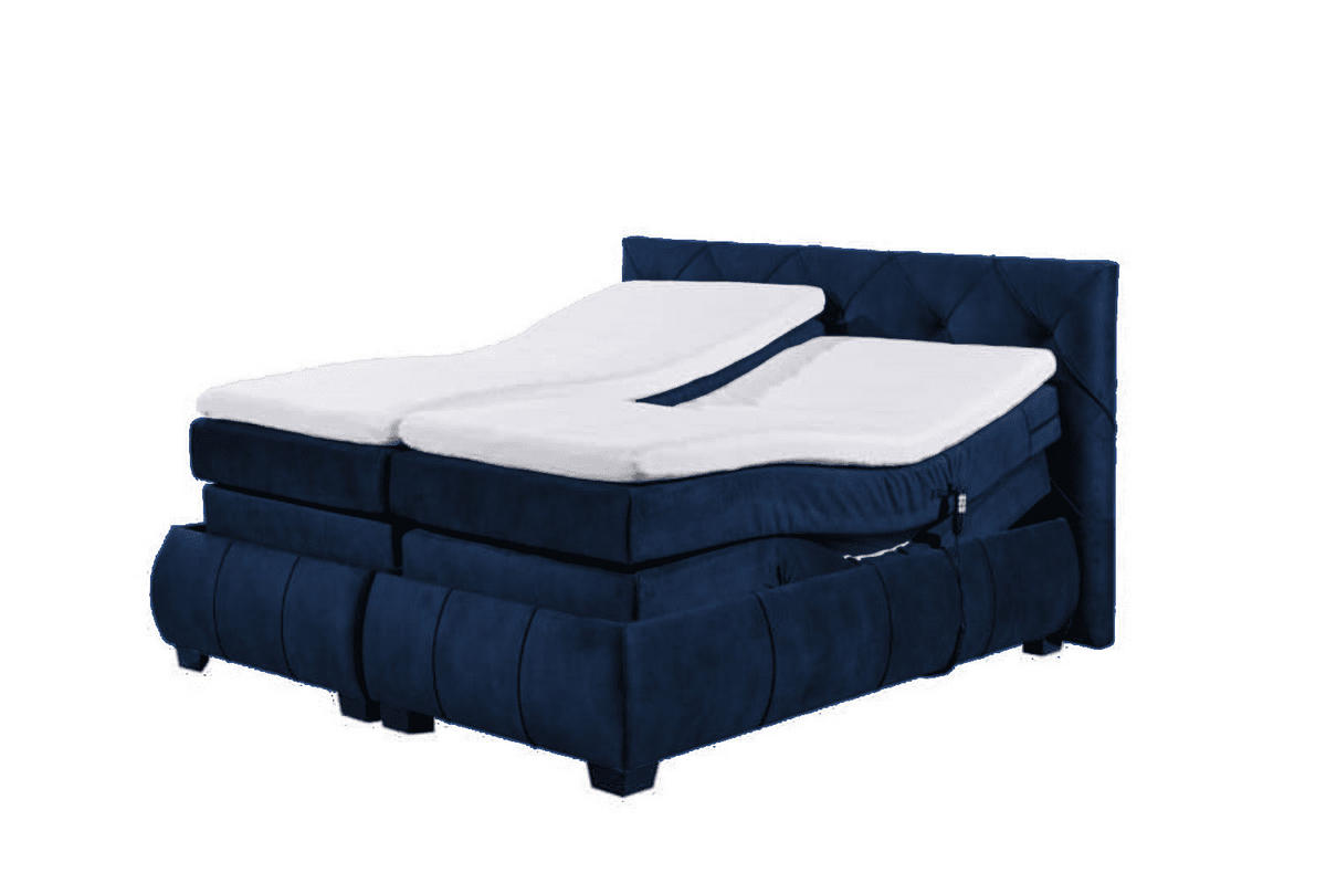 BOXSPRINGBETT 180x200 inkl. Elektrofunktion, Topper und Matratze - Anthrazit/Aubergine, Holz/Holzwerkstoff (180/200cm) - ed exciting design