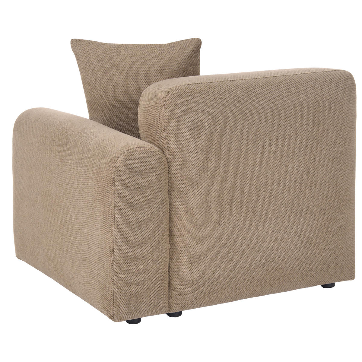 ROHOVÁ POHOVKA modul 3-místná Látka Hnědá pravostranná Hede - hnědá, textil (244/148cm) - Beliani