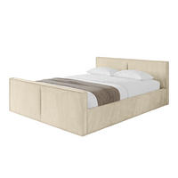 POLSTERBETT mit Bettkasten, Fußteil und Lattenrost, Boxbett ohne Matratze - EMMI-Z-V1 180x200 Beige - Ecru, Holzwerkstoff/Textil (180/200cm) - ALTDECOR