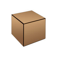 BEISTELLTISCH mit Rauchspiegelglas und MDF - Braun - CUBIX - Braun, Glas (35/35/35cm) - Pascal Morabito