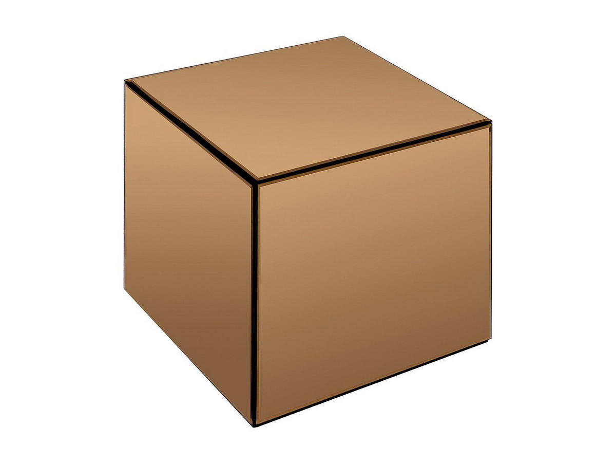 BEISTELLTISCH mit Rauchspiegelglas und MDF - Braun - CUBIX - Braun, Glas (35/35/35cm) - Pascal Morabito