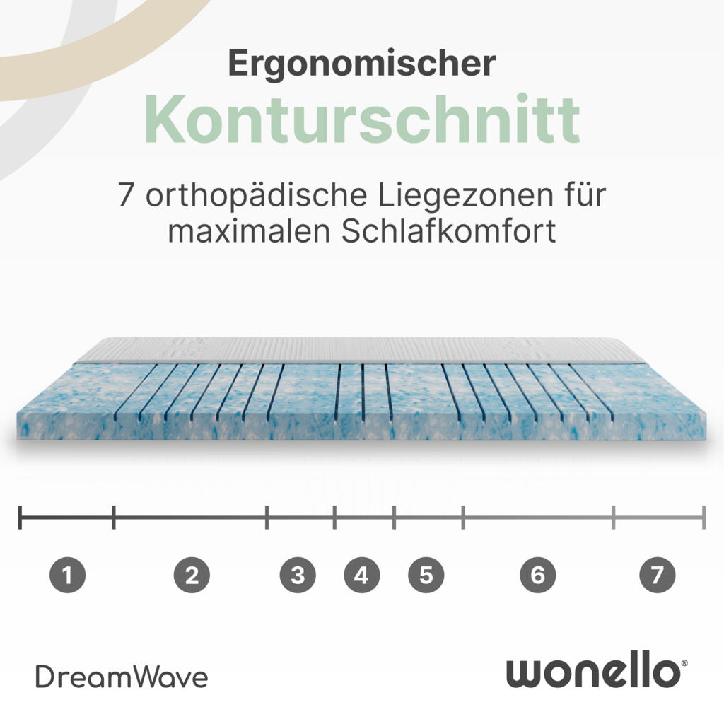 Thumbnail - wonello Topper, Weiß, Textil, H2, 160x200 cm, Oeko-Tex® Standard 100, atmungsaktiv, Bezug abnehmbar/waschbar, rundum abn...