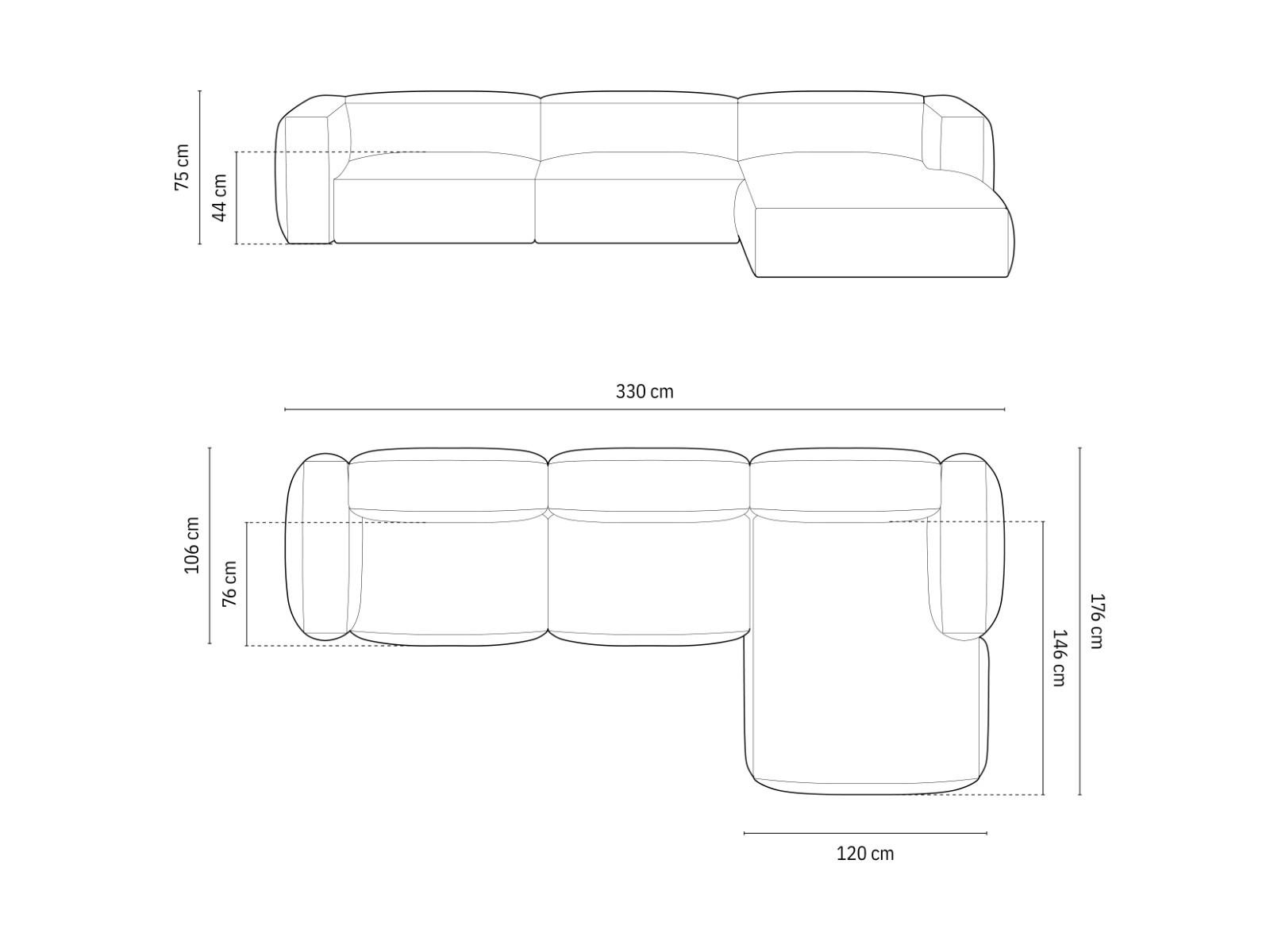 Thumbnail - Micadoni Ecksofa, Hellgrau, Textil, 3-Sitzer, L-Form, 332x176 cm, Hergestellt in Europa, Wohnzimmer, Sofas & Couches, Wo...