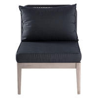 LOUNGESESSEL - Webstoff / Akazie massiv - Anthrazit / Grau - Anthrazit/Braun, Holz/Textil (62/78/74cm) - home24
