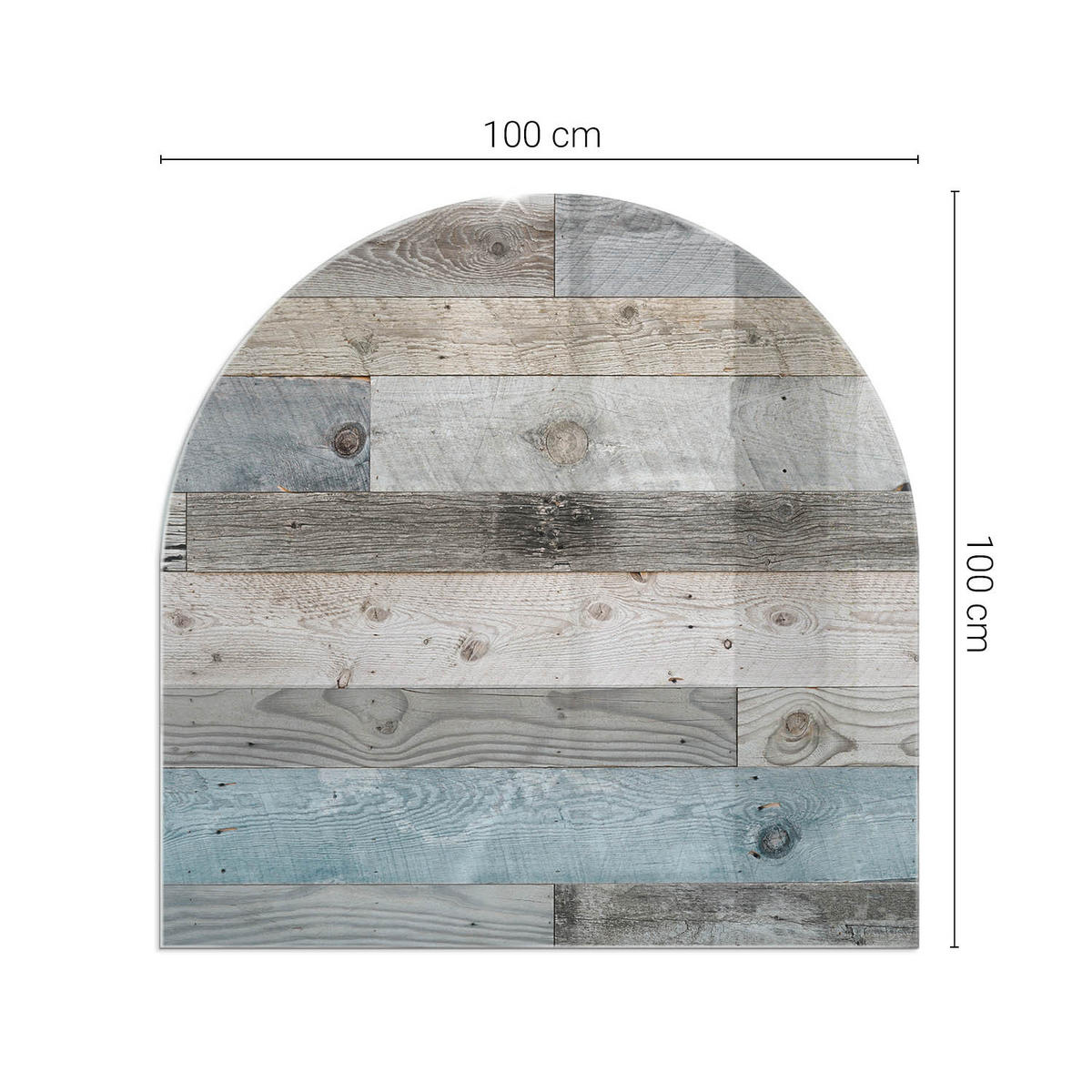 GLASPLATTE für Kamin 100x100 cm Grau - Grau, Glas (100/100/0.4cm) - ArtPrintCave