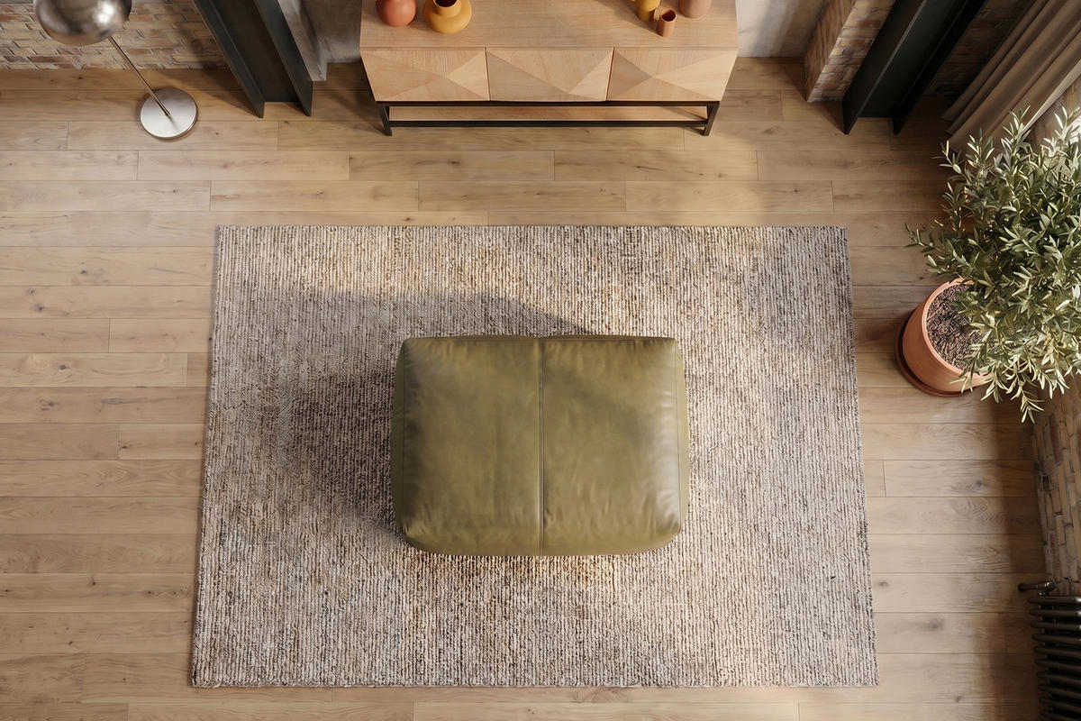 POLSTERHOCKER CELESTE Dunkelgrün Leder - Dunkelgrün, Leder/Kunststoff (120/48/80cm) - KAWOLA