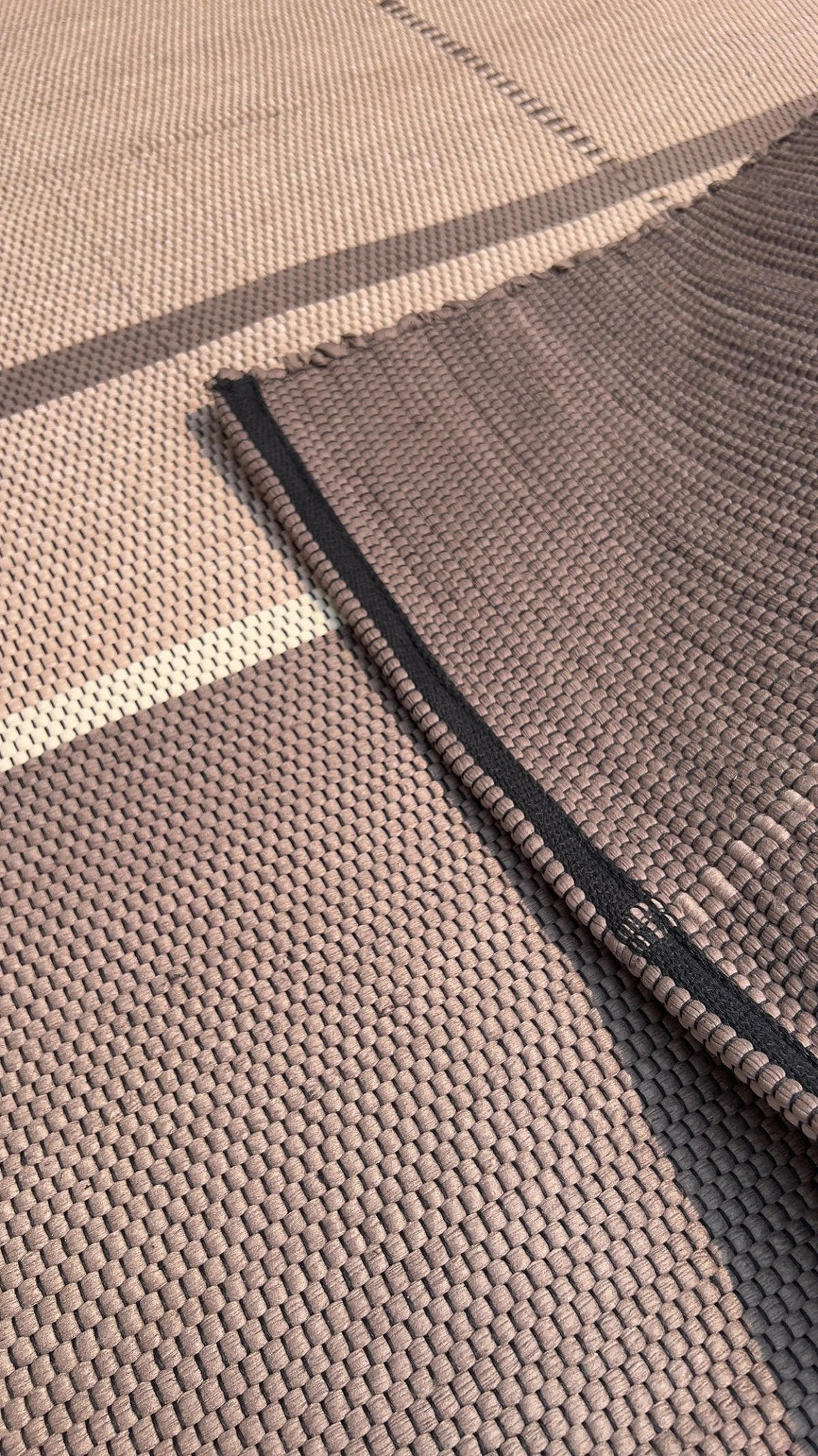 TEPPICH aus recycelten Fasern handgewebt beige - Beige, Naturmaterialien (140/200cm) - AFK Living