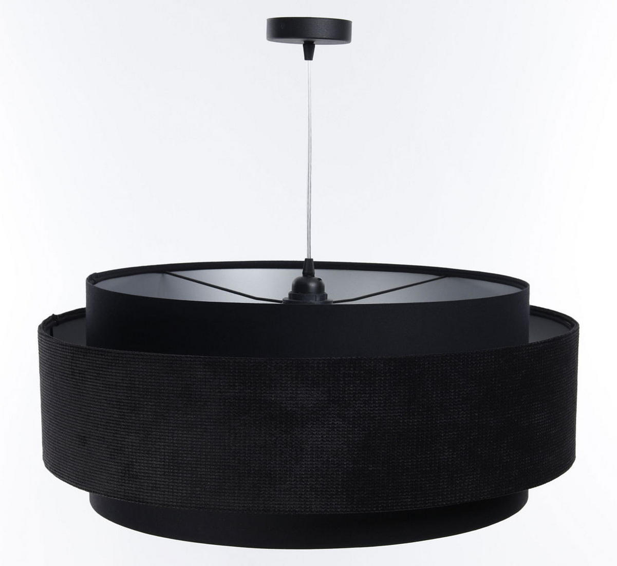 HÄNGELEUCHTE Schwarz 60/25 cm - Schwarz, Kunststoff (60/1/25cm) - ONZENO
