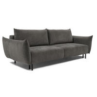 SOFA 3-SITZER Grau ADA Mit Schlaffunktion Und Bettkasten Chenille - Grau, Textil (240/90/108cm) - Sepro Meble
