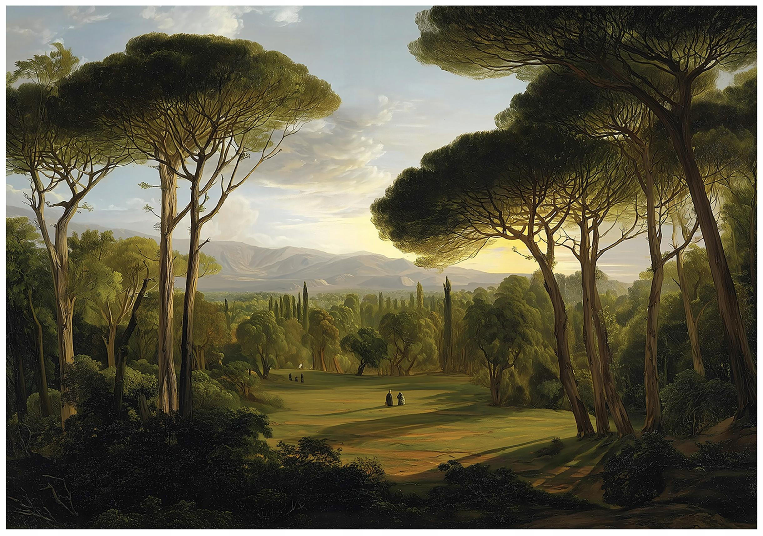 FOTOTAPETE Wald Bäume Grün 300x210 cm - Multicolor, Papier (300/210cm) - Wallarena