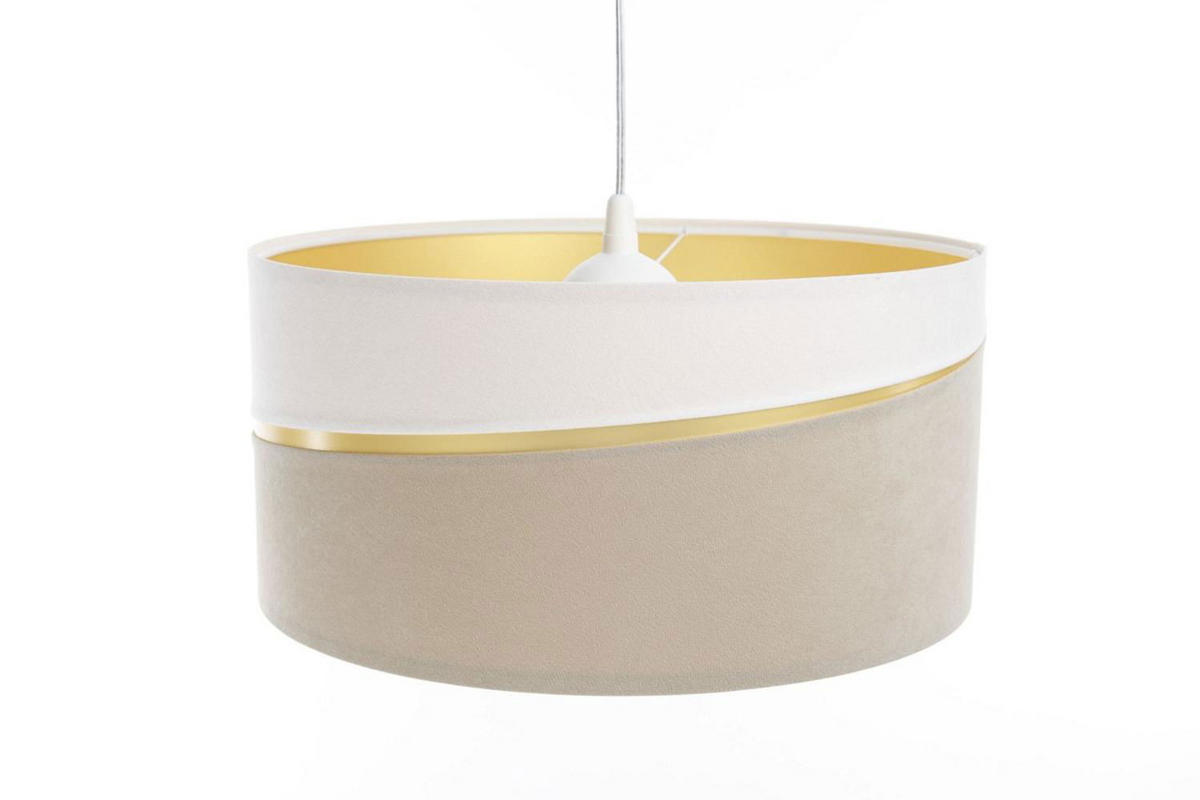 HÄNGELEUCHTE Weiß 50/25 cm - Beige/Weiß, Kunststoff (50/0.4/25cm) - ONZENO