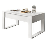 COUCHTISCH weiß, Beistelltisch mit 2x Schubkasten, 110 x 60 cm Jonte - Weiß, Holzwerkstoff (110/60/53cm) - Inn.Furn