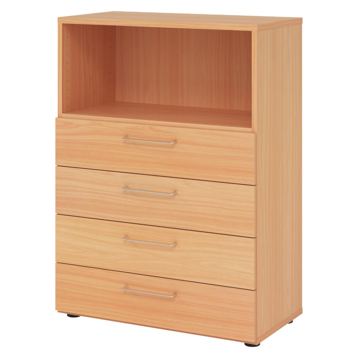 SCHUBLADENSCHRANK - 4 Schübe 42/80/110 cm in Buchefarben - Buchefarben, Holzwerkstoff (80/110/42cm) - bümö