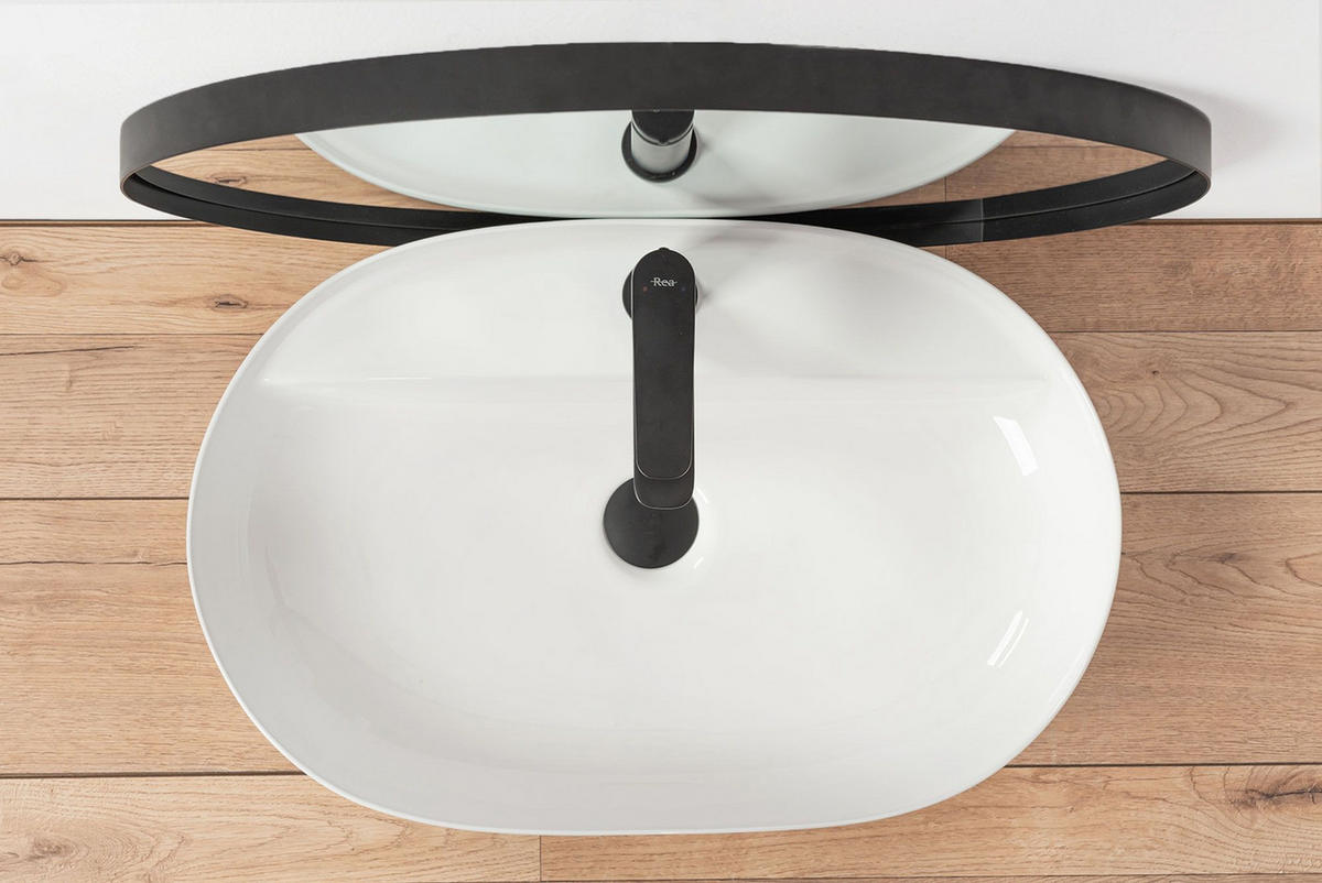 AUFSATZWASCHBECKEN AURA 60,5/40,5/13,5 cm - Weiß, Keramik (60.5/13.5/40.5cm) - REA