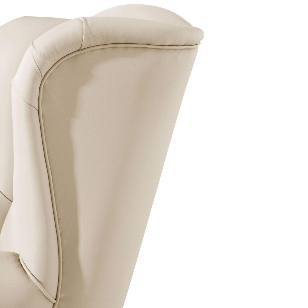 OHRENBACKENSESSEL Kasha Bezug Kunstleder Buche natur / beige - Beige/Buchefarben, Kunststoff (93/103/87cm) - 58aufmkessel