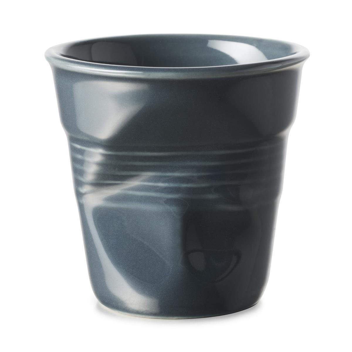 KNICKBECHER Cappuccino 0,18l Graphite - Graphitfarben, Keramik (0.18L) - Revol Porcelaine France
