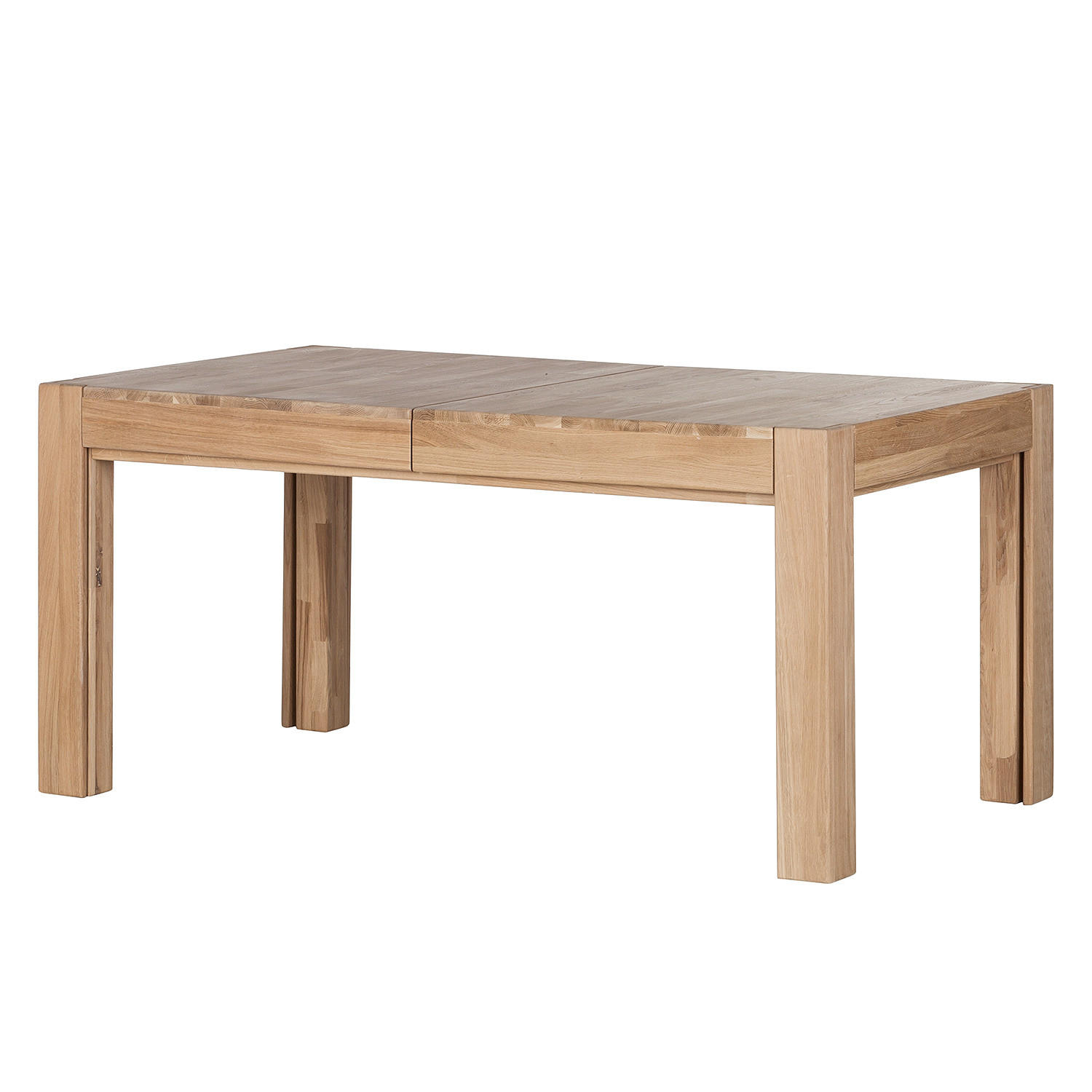 ESSTISCH - Eiche massiv - Eichefarben, Holz (90/160/73cm) - home24