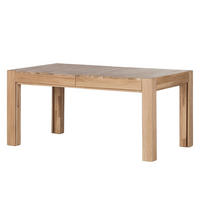 ESSTISCH - Eiche massiv - Eichefarben, Holz (90/160/73cm) - home24