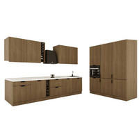 KÜCHENZEILE 315 x 180 cm - Sorento KS14-M315 - in Dunkle Eiche - Eichefarben, Holz (495/247/58cm)