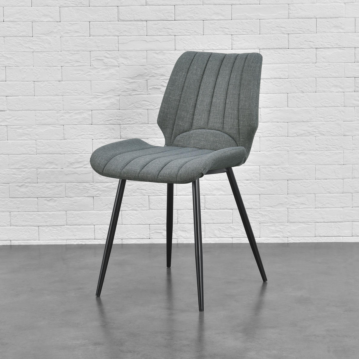 ESSZIMMERSTUHL Mendoza 6er Set - Hellgrau, Textil (58/77/46cm) - [en.casa]