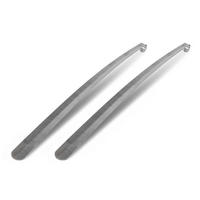 SCHUHLÖFFEL Metall 79cm 2er-Pack Silber - Silberfarben, Metall (4/0.2/57cm)