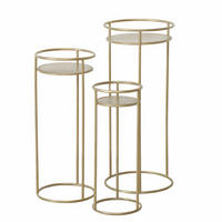 BLUMENSTÄNDER Metall Ricky 50-70 cm 3er-Set - Goldfarben, Metall (30/30/70cm) - Boltze Home