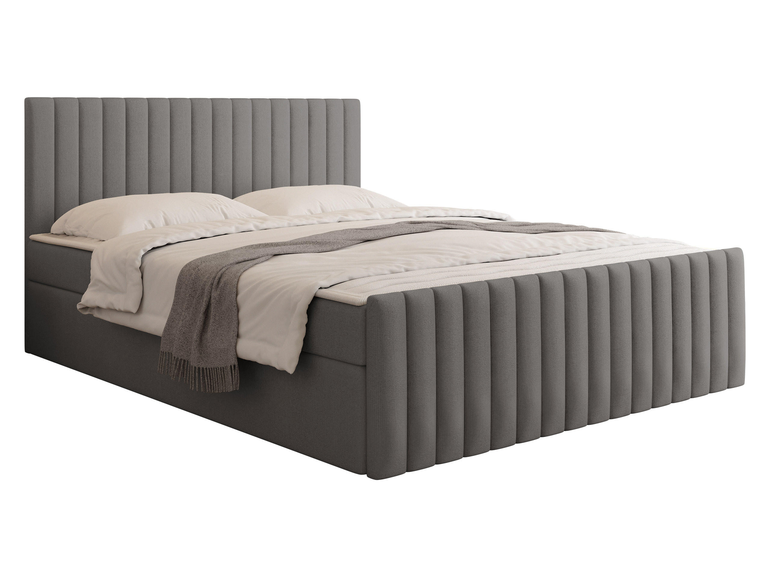 BOXBETT Tirulo Fix - Schwarz/Grau, Holzwerkstoff/Kunststoff (160/200cm) - MIRJAN24
