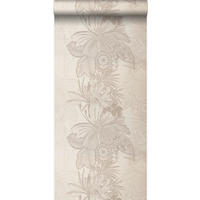 TAPETE Blumen 52 cm x 10.05 m - Beige, Papier (52/1000cm) - Origin Wallcoverings