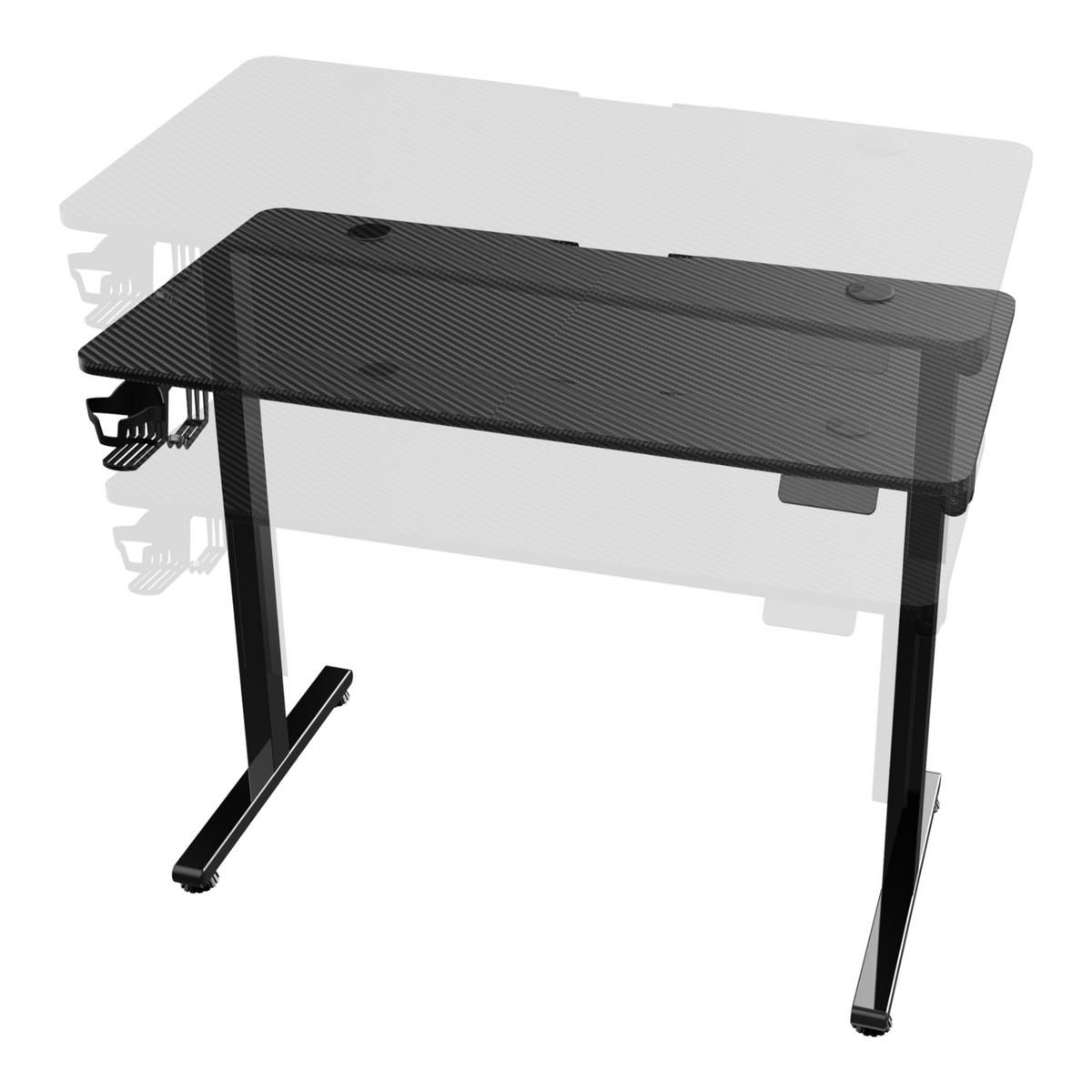 COMPUTERTISCH Stryn - Schwarz, Metall (60/120/117cm) - pro.tec