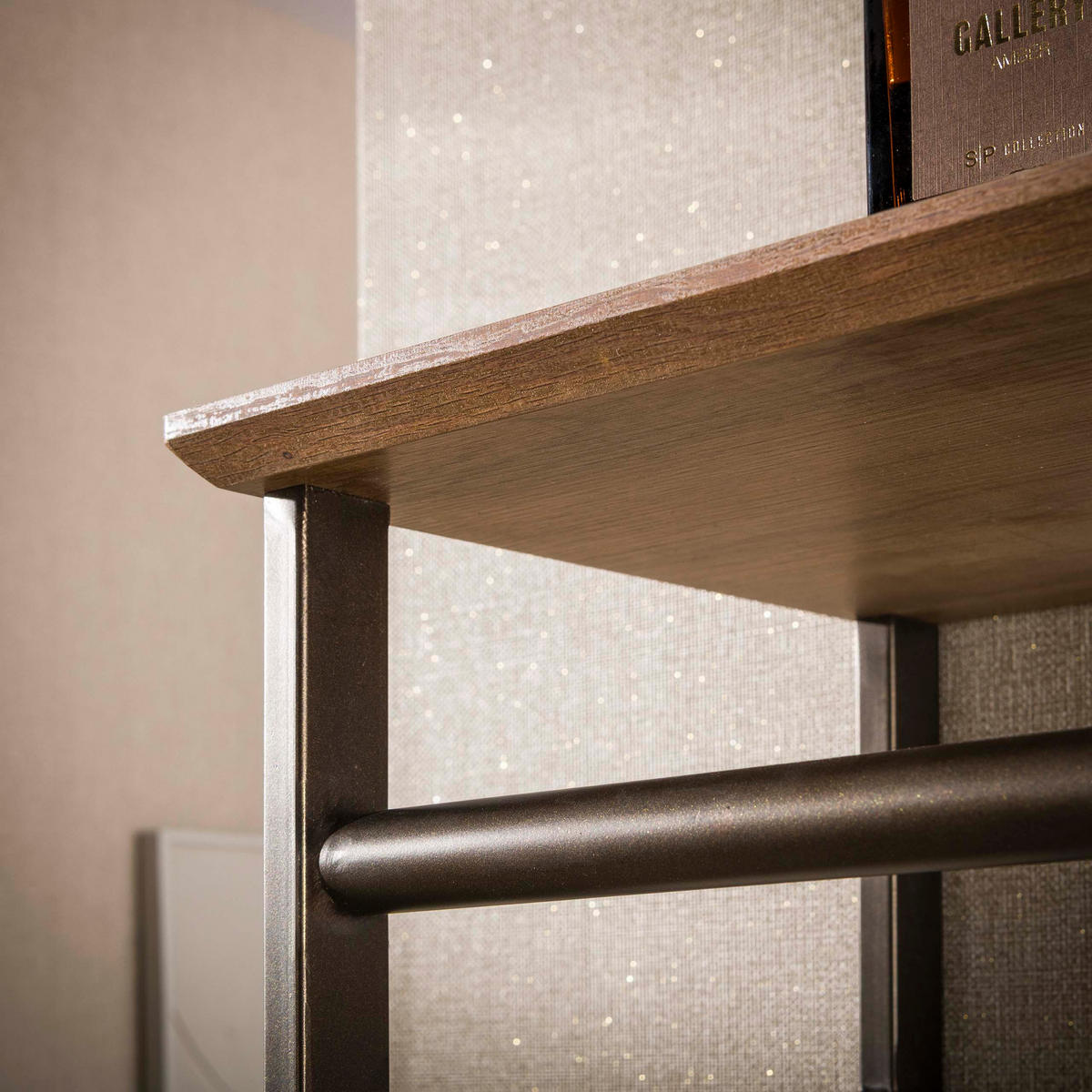 WANDGARDEROBE Bruno Braun 30/80/28 cm - Braun, Metall (80/28/30cm) - Hoyz Collection