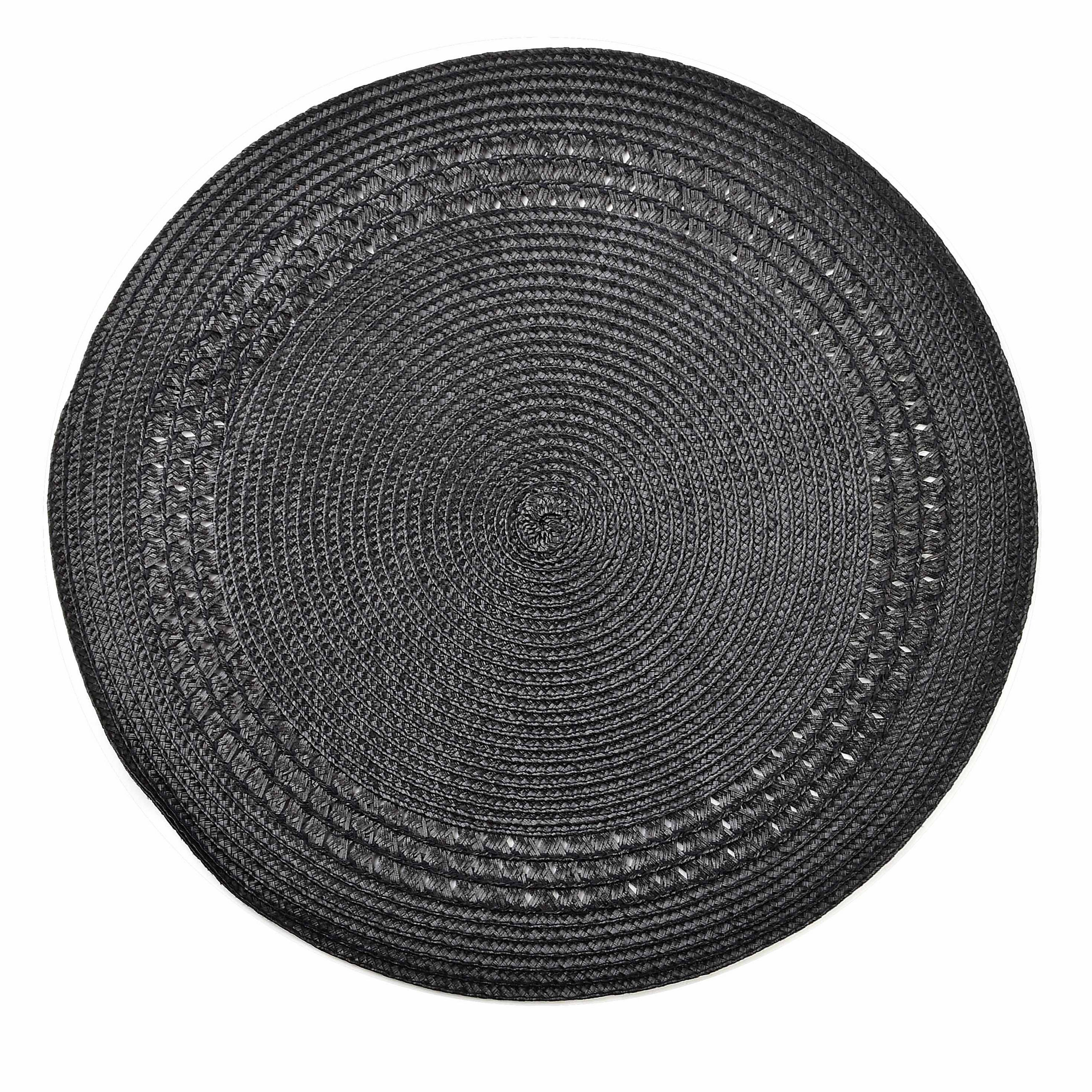TISCHSET Mandy Schwarz 38/38/0.1 cm Kunstoff - Schwarz, Kunststoff (38/38/0.1cm) - Mondex