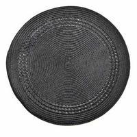 TISCHSET Mandy Schwarz 38/38/0.1 cm Kunstoff - Schwarz, Kunststoff (38/38/0.1cm) - Mondex