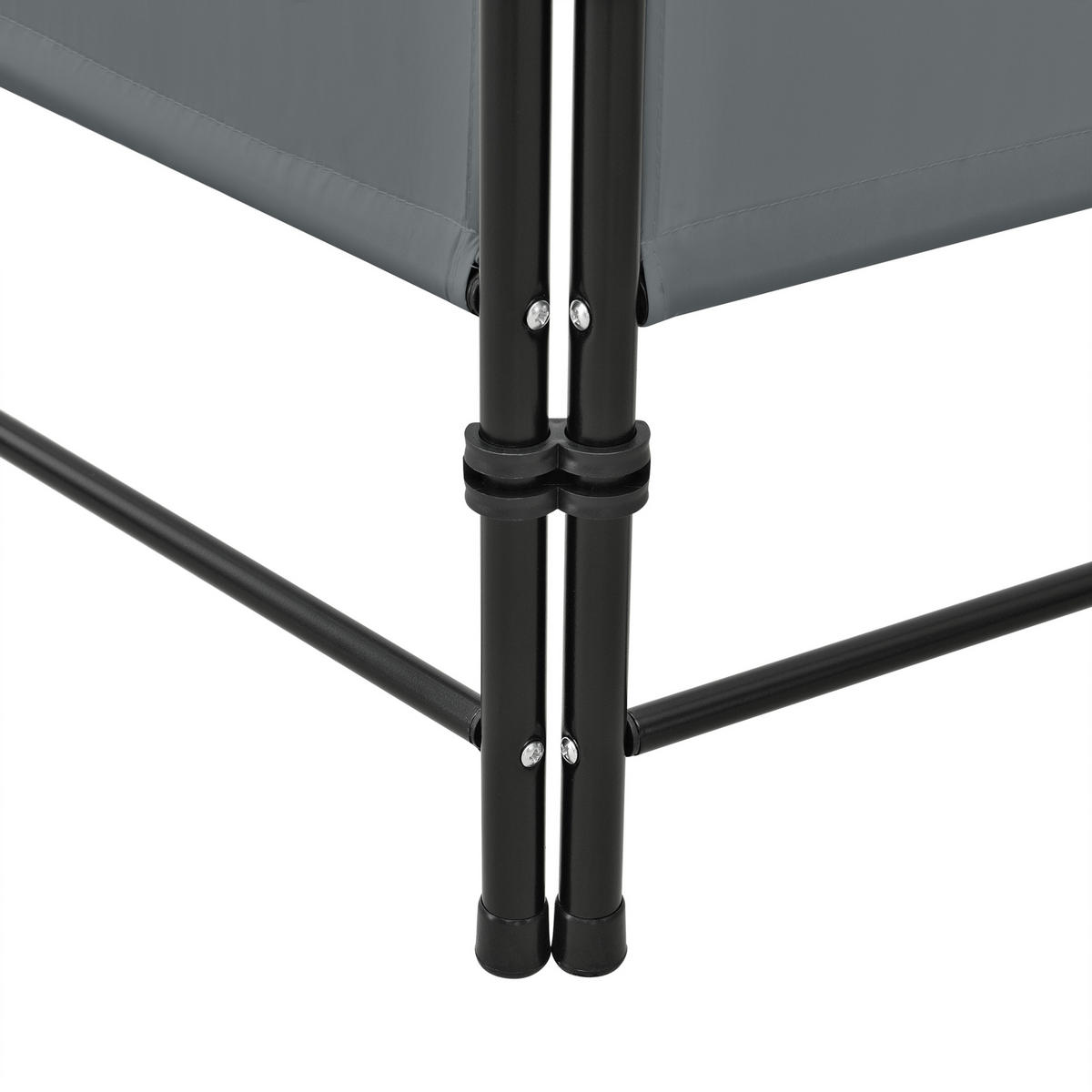 SICHTSCHUTZ Saragossa - Dunkelgrau, Textil/Metall (200/2cm) - [en.casa]