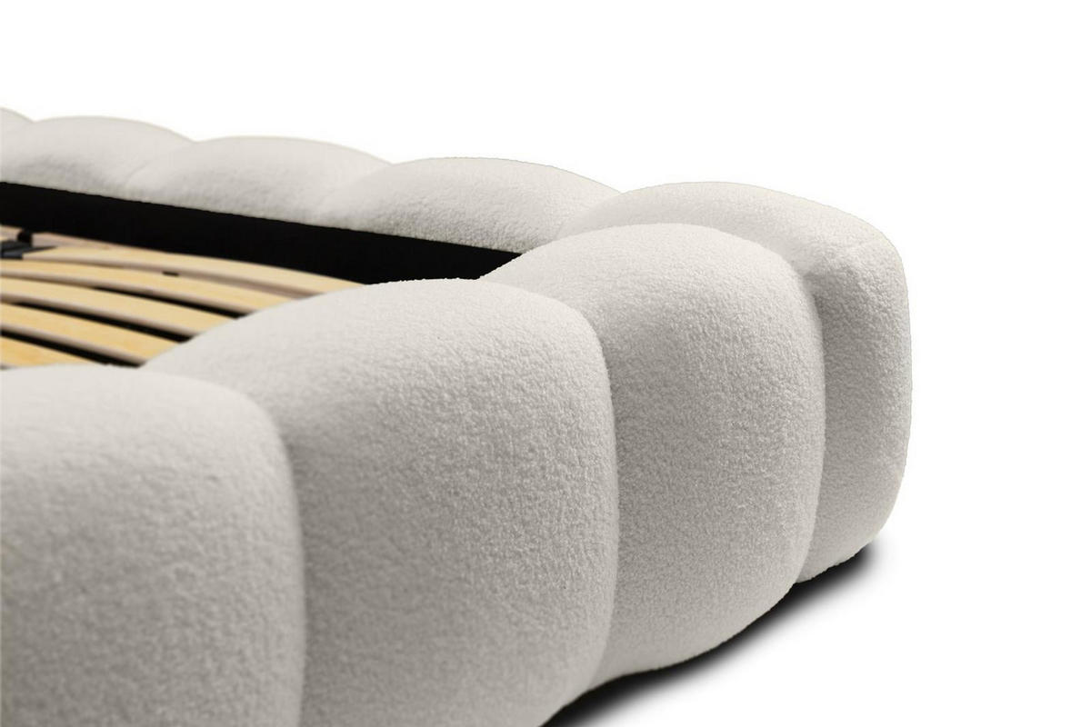 POLSTERBETT Bizu Lattenrost 200x200 BIZU Beige - Beige, Holzwerkstoff (200/200cm) - Compleo24