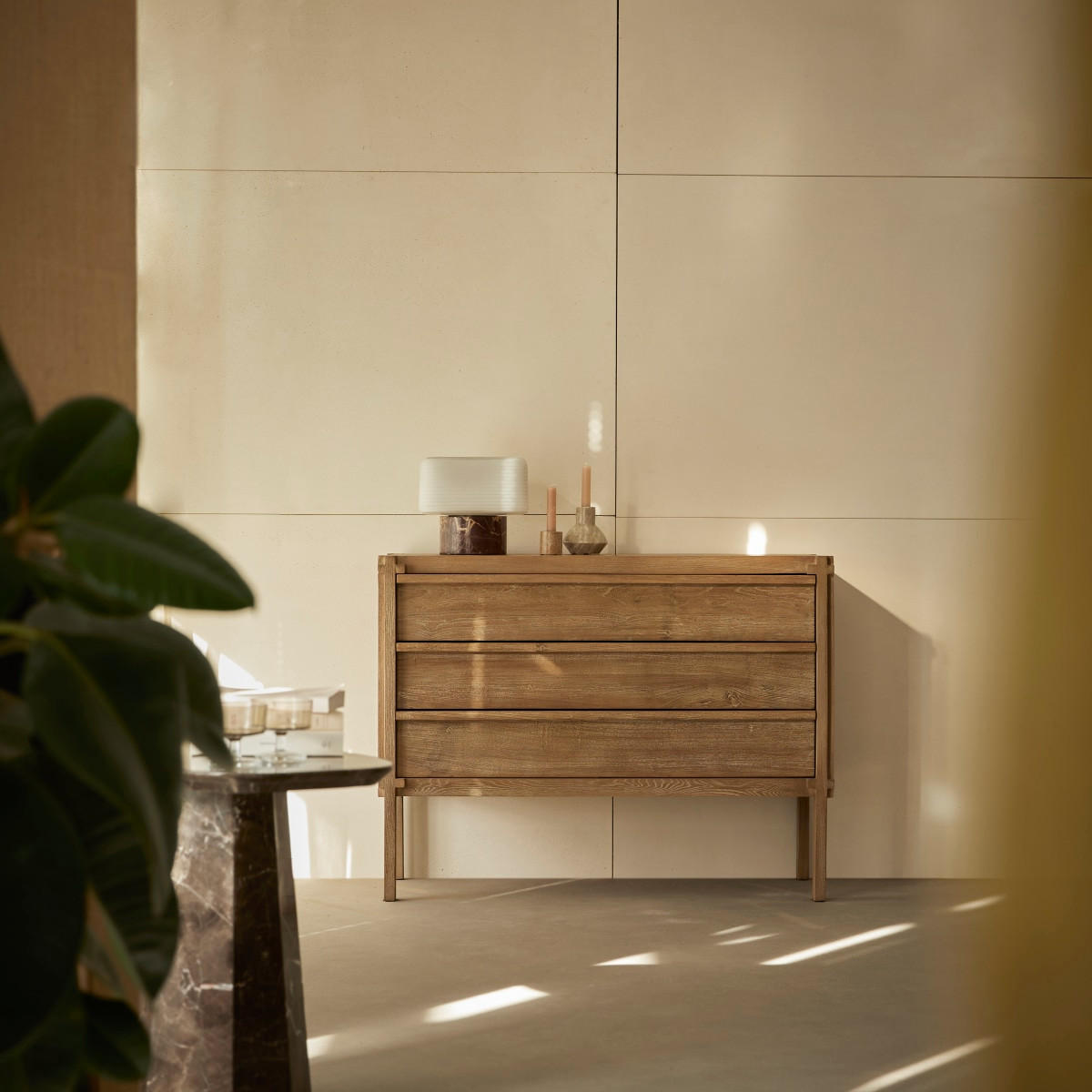 KOMMODE Madi Natur aus Ulme - Naturfarben, Holz (100/76/46cm) - Tikamoon